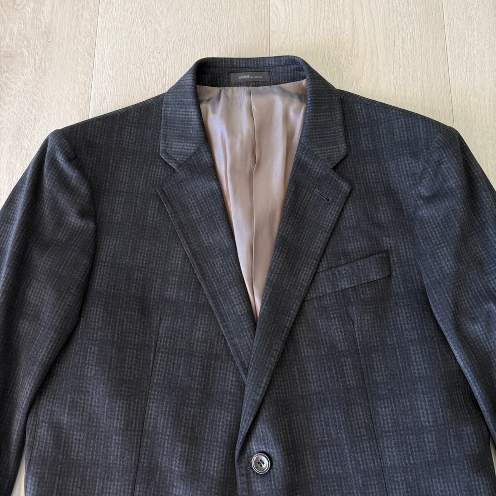 Armani Collezioni Sport Coat Blazer Jacket Glen Check Plaid Men's Size 40R